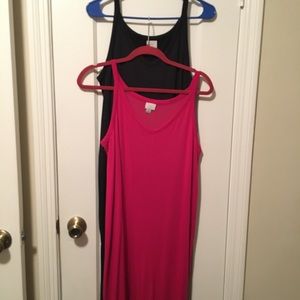 Two Midi Dresses w/side slits